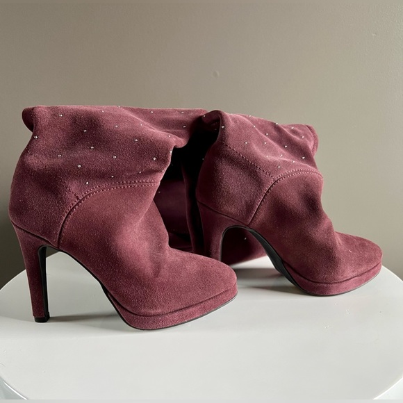 Colin Stuart - over the knee suede boots platform Size 5 - Picture 3 of 5